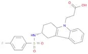 9H-CARBAZOLE-9-PROPANOIC ACID, 3-[[(4-FLUOROPHENYL)SULFONYL]AMINO]-1,2,3,4-TETRAHYDRO-, (3R)-