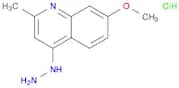 Quinoline, 4-hydrazinyl-7-methoxy-2-methyl-, hydrochloride (1:1)