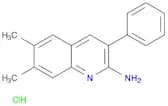 2-Quinolinamine, 6,7-dimethyl-3-phenyl-, hydrochloride (1:1)