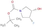 1-Pyrrolidinecarboxylic acid, 3-fluoro-4-hydroxy-, 1,1-dimethylethyl ester, (3R,4S)-