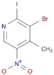 3-Bromo-2-iodo-4-methyl-5-nitropyridine