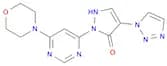 3H-Pyrazol-3-one, 1,2-dihydro-2-[6-(4-morpholinyl)-4-pyrimidinyl]-4-(1H-1,2,3-triazol-1-yl)-
