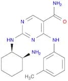 5-Pyrimidinecarboxamide, 2-[[(1R,2S)-2-aminocyclohexyl]amino]-4-[(3-methylphenyl)amino]-
