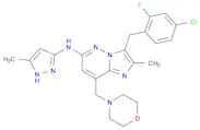 Imidazo[1,2-b]pyridazin-6-amine, 3-[(4-chloro-2-fluorophenyl)methyl]-2-methyl-N-(5-methyl-1H-pyraz…