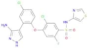 Benzenesulfonamide, 4-[2-(3-amino-1H-pyrazol-4-yl)-4-chlorophenoxy]-5-chloro-2-fluoro-N-4-thiazoly…