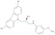 9H-Carbazole-9-ethanol, 3,6-dibromo-α-[[(3-methoxyphenyl)amino]methyl]-, (αS)-