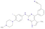 Benzeneacetonitrile, 3-[2-[[3-fluoro-4-(4-methyl-1-piperazinyl)phenyl]amino]-5-methyl-7H-pyrrolo[2…