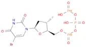 Uridine 5'-(tetrahydrogen triphosphate), 5-bromo-2',3'-dideoxy-3'-fluoro- (9CI)