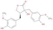2(3H)-Furanone, dihydro-3-hydroxy-3,4-bis[(4-hydroxy-3-methoxyphenyl)methyl]-, (3R,4S)-