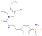 1H-Pyrrole-1-carboxamide, N-[2-[4-(aminosulfonyl)phenyl]ethyl]-3-ethyl-2,5-dihydro-4-methyl-2-oxo-