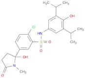 Benzenesulfonamide, 2-chloro-N-[4-hydroxy-3,5-bis(1-methylethyl)phenyl]-5-(2-hydroxy-1-methyl-5-ox…