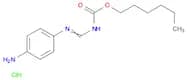 Carbamic acid, N-[(4-aminophenyl)iminomethyl]-, hexyl ester, hydrochloride (1:1)