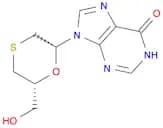 6H-Purin-6-one, 1,9-dihydro-9-[6-(hydroxymethyl)-1,4-oxathian-2-yl]-, (2R-cis)- (9CI)