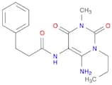 N-(6-Amino-3-methyl-2,4-dioxo-1-propyl-1,2,3,4-tetrahydropyrimidin-5-yl)-3-phenylpropanamide