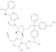 Adenosine, N-benzoyl-5'-O-[bis(4-methoxyphenyl)phenylmethyl]-2'-deoxy-2'-fluoro-, 3'-[2-cyanoethyl…