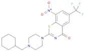 4H-1,3-Benzothiazin-4-one, 2-[4-(cyclohexylmethyl)-1-piperazinyl]-8-nitro-6-(trifluoromethyl)-