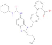 [1,1'-Biphenyl]-2-carboxylic acid, 4'-[[2-butyl-6-[[(cyclohexylamino)carbonyl]amino]-1H-benzimidaz…