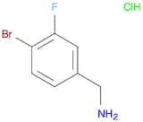 Benzenemethanamine, 4-bromo-3-fluoro-, hydrochloride (1:1)