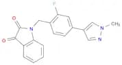 1H-Indole-2,3-dione, 1-[[2-fluoro-4-(1-methyl-1H-pyrazol-4-yl)phenyl]methyl]-