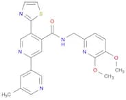 [2,3'-Bipyridine]-4-carboxamide, N-[(5,6-dimethoxy-2-pyridinyl)methyl]-5'-methyl-5-(2-thiazolyl)-