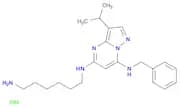 Pyrazolo[1,5-a]pyrimidine-5,7-diamine, N5-(6-aminohexyl)-3-(1-methylethyl)-N7-(phenylmethyl)-, hyd…