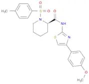 2-Piperidinecarboxamide, N-[4-(4-methoxyphenyl)-2-thiazolyl]-1-[(4-methylphenyl)sulfonyl]-, (2R)-