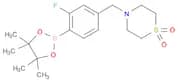 4-([3-Fluoro-4-(4,4,5,5-tetramethyl-1,3,2-dioxaborolan-2-yl)phenyl]methyl)-1-thiomorpholine-1,1-di…