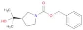 1-Pyrrolidinecarboxylic acid, 3-(1-hydroxy-1-methylethyl)-, phenylmethyl ester, (3R)-
