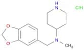 4-Piperidinamine, N-(1,3-benzodioxol-5-ylmethyl)-N-methyl-, hydrochloride (1:1)