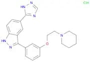 1H-Indazole, 3-[3-[2-(1-Piperidinyl)ethoxy]phenyl]-5-(1H-1,2,4-triazol-5-yl)-, hydrochloride (1:1)
