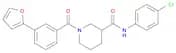 3-PIPERIDINECARBOXAMIDE, N-(4-CHLOROPHENYL)-1-[3-(2-FURANYL)BENZOYL]-