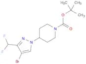 1-Piperidinecarboxylic acid, 4-[4-bromo-3-(difluoromethyl)-1H-pyrazol-1-yl]-, 1,1-dimethylethyl es…
