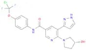 3-Pyridinecarboxamide, N-[4-(chlorodifluoromethoxy)phenyl]-6-[(3R)-3-hydroxy-1-pyrrolidinyl]-5-(1H…