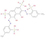 2,7-Naphthalenedisulfonic acid, 4,5-dihydroxy-3,6-bis[2-(4-methyl-2-sulfophenyl)diazenyl]-