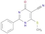 1,4-Dihydro-6-(methylthio)-4-oxo-2-phenyl-5-pyrimidinecarbonitrile