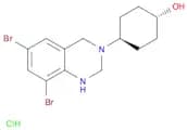 Cyclohexanol, 4-(6,8-dibromo-1,4-dihydro-3(2H)-quinazolinyl)-, hydrochloride (1:1), trans-