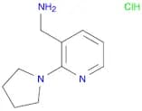 3-Pyridinemethanamine, 2-(1-pyrrolidinyl)-, hydrochloride (1:1)