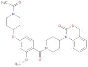 1-[1-[4-[(1-Acetyl-4-piperidinyl)oxy]-2-methoxybenzoyl]-4-piperidinyl]-1,4-dihydro-2H-3,1-benzoxaz…