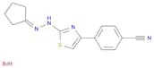 Benzonitrile, 4-[2-(2-cyclopentylidenehydrazinyl)-4-thiazolyl]-, hydrobromide (1:1)
