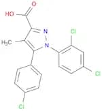 1H-Pyrazole-3-carboxylic acid, 5-(4-chlorophenyl)-1-(2,4-dichlorophenyl)-4-methyl-