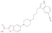 2-Benzofurancarboxylic acid, 5-[4-[4-(5-cyano-1H-indol-3-yl)butyl]-1-piperazinyl]-