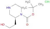 1-Piperazinecarboxylic acid, 2-(2-hydroxyethyl)-, 1,1-dimethylethyl ester, hydrochloride (1:1), (2…