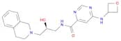 4-Pyrimidinecarboxamide, N-[(2S)-3-(3,4-dihydro-2(1H)-isoquinolinyl)-2-hydroxypropyl]-6-(3-oxetany…