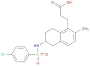 1-Naphthalenepropanoic acid, 6-[[(4-chlorophenyl)sulfonyl]amino]-5,6,7,8-tetrahydro-2-methyl-, (6R…