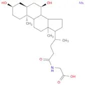 Glycine, N-[(3α,5β,7α)-3,7-dihydroxy-24-oxocholan-24-yl]-, sodium salt (1:1)