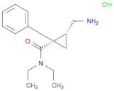 Cyclopropanecarboxamide, 2-(aminomethyl)-N,N-diethyl-1-phenyl-, hydrochloride (1:1), (1S,2R)-