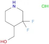4-Piperidinemethanol, 3,3-difluoro-, hydrochloride (1:1)