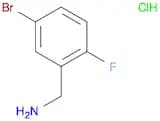 Benzenemethanamine, 5-bromo-2-fluoro-, hydrochloride (1:1)
