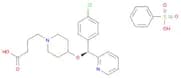 1-Piperidinebutanoic acid, 4-[(S)-(4-chlorophenyl)-2-pyridinylmethoxy]-, benzenesulfonate (1:1)