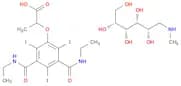 Propionic acid, 2-[3,5-bis(ethylcarbamoyl)-2,4,6-triiodophenoxy]-, compd. with 1-deoxy-1-(methylam…
